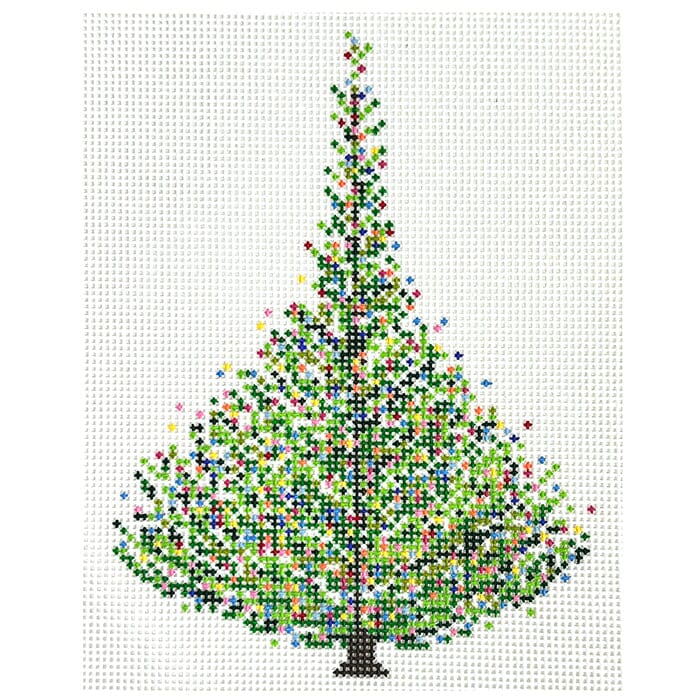 Tree Farm Christmas Tree Painted Canvas The Gingham Stitchery - 1