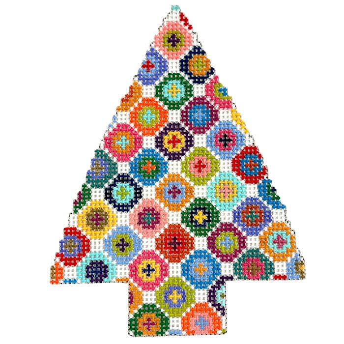 Tree with Multicolored Dots Painted Canvas KCN Designers