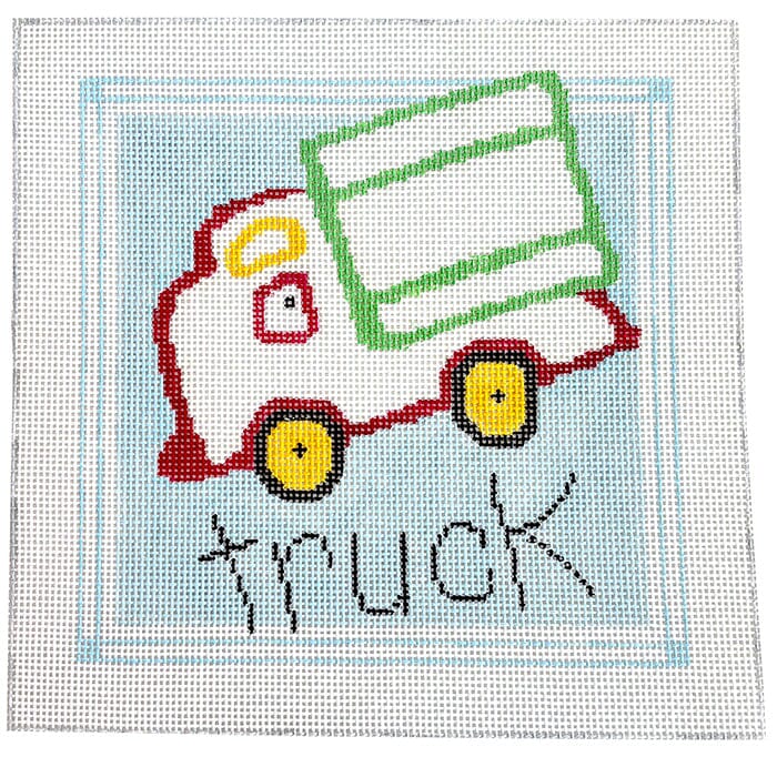 Truck 8" Blue Children's Collection Painted Canvas Jean Smith - 1