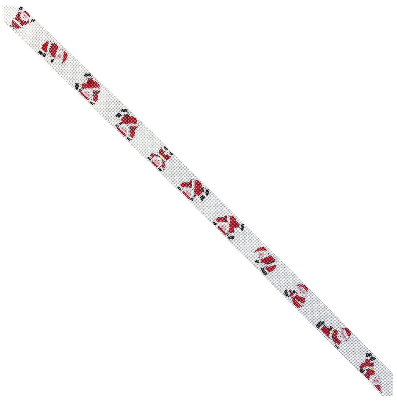 Tumbling Santas, Belt on White Painted Canvas Susan Roberts Needlepoint Designs Inc. - 1