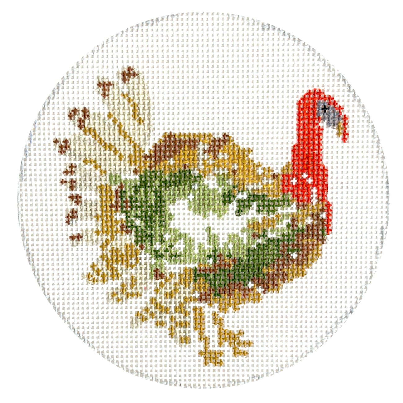 Turkey Profile Round Painted Canvas Camilla Moss - 1