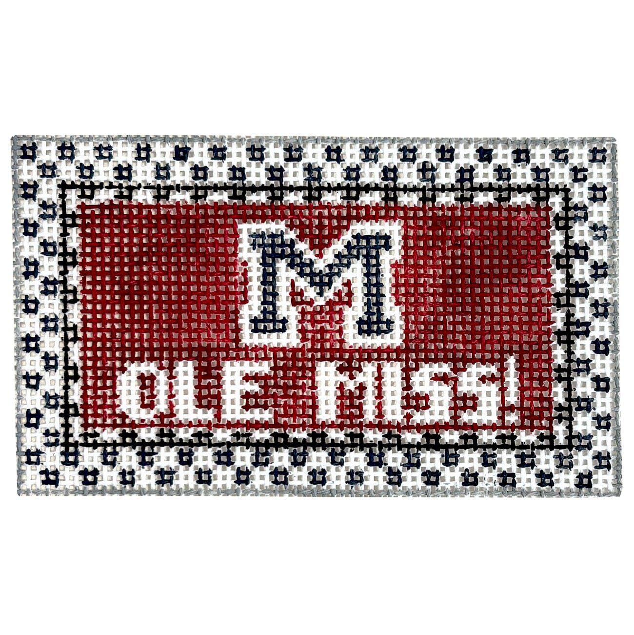 U of Mississippi Ole Miss! Tiny Teams Painted Canvas Kathy Schenkel Designs - 1