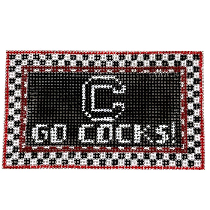 U of SC Go Cocks! Tiny Teams Painted Canvas Kathy Schenkel Designs - 1