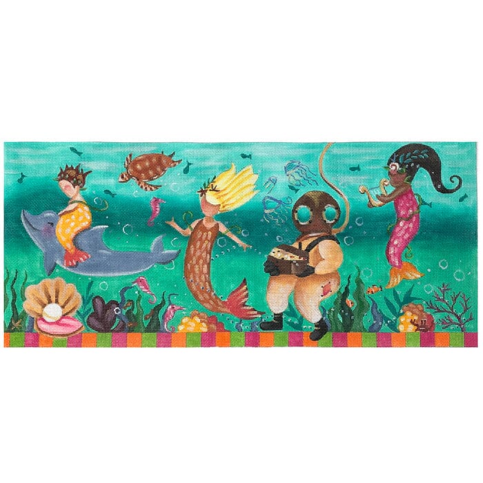 Under the Sea March Painted Canvas Victoria Whitson Needlepoint