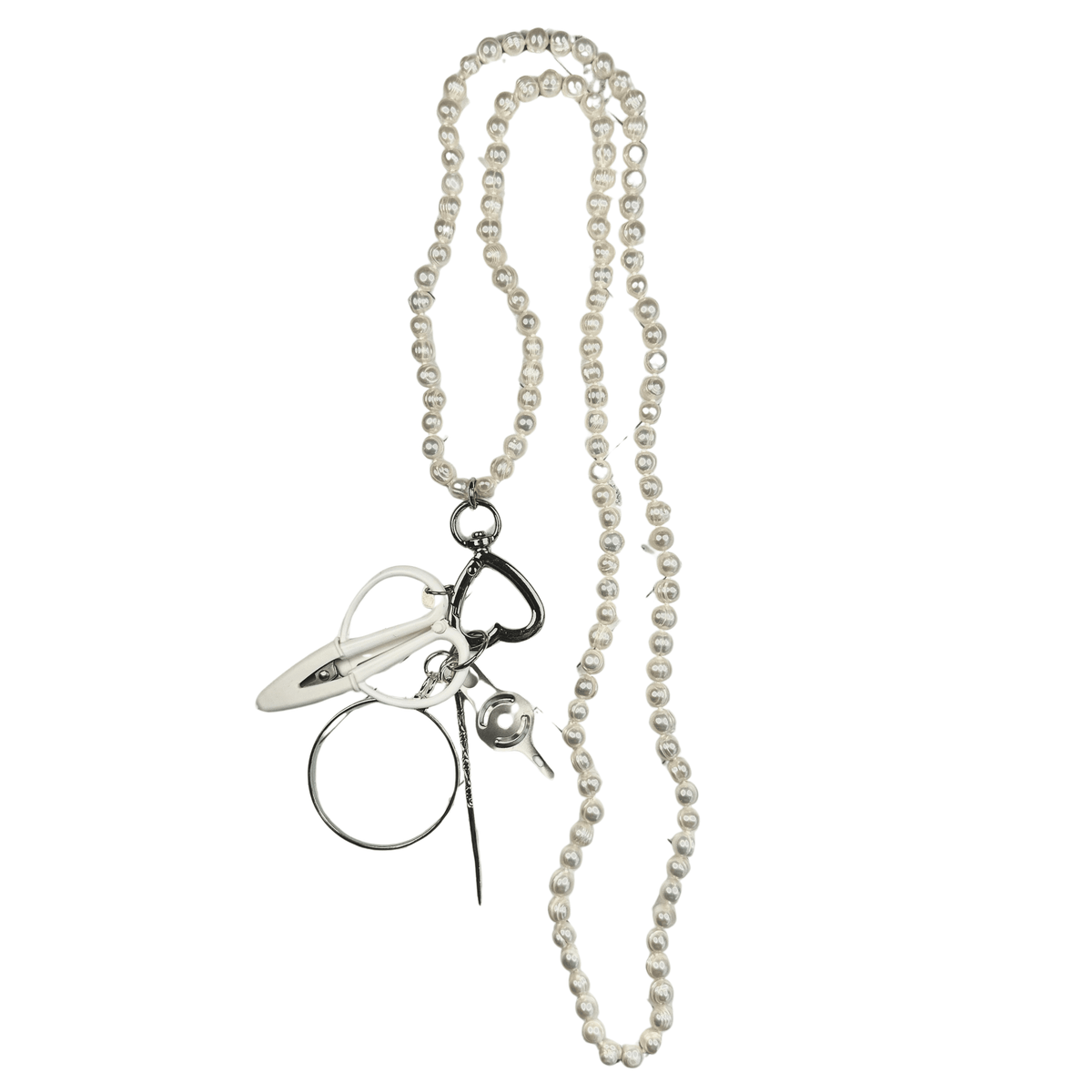 Up Up Chatelaine Necklace Kelli's Freshwater Pearls Accessories Victoria Whitson Needlepoint - 1
