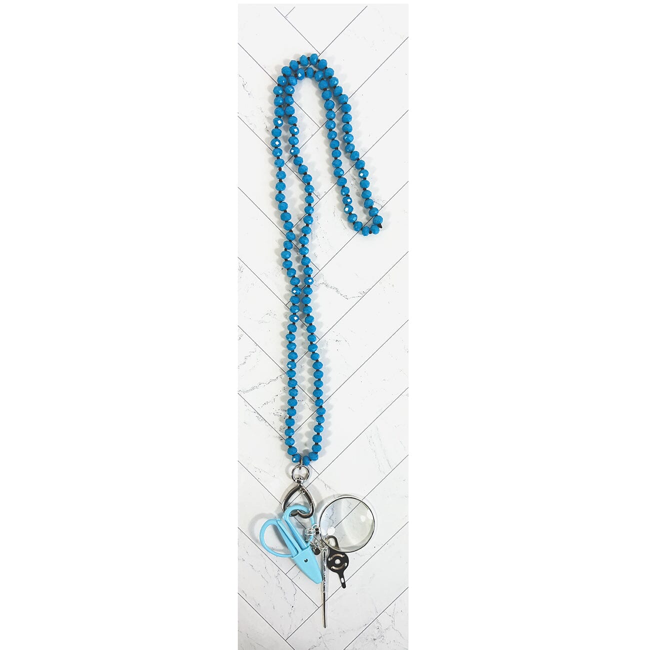 UP UP Chatelaine Necklace Pool Water Accessories Victoria Whitson Needlepoint - 1