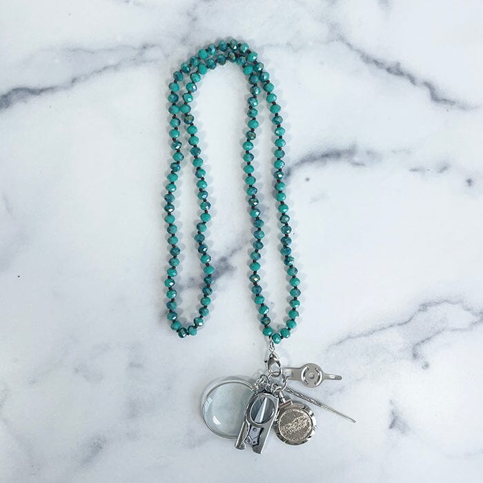 UP UP Chatelaine Necklace - Sea Hunt Accessories Victoria Whitson Needlepoint
