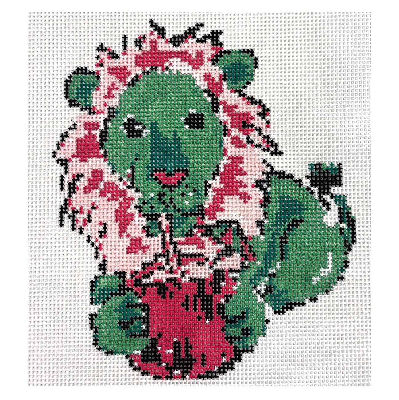 Vacation Lion on 18 Painted Canvas Blue Waters Needlepoint - 1
