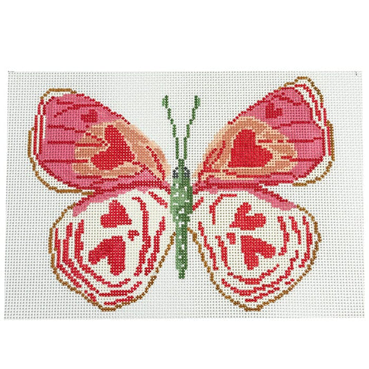 Valentine Butterfly on 13 Painted Canvas Initial K Studio 