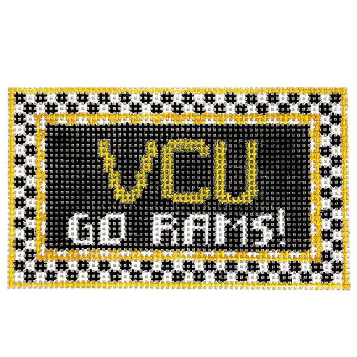 VCU Go Rams! Tiny Teams Painted Canvas Kate Dickerson Needlepoint Collections - 1