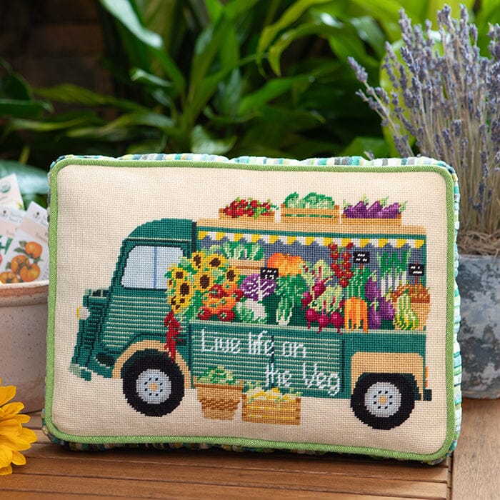 Veg Truck Printed Canvas Needlepoint To Go 