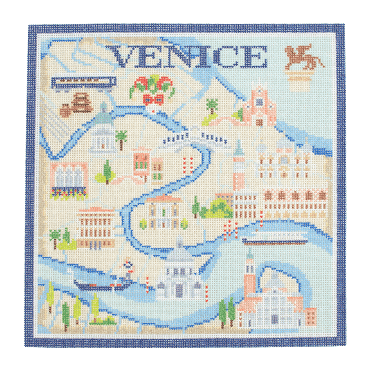 Venice Map on 18 Printed Canvas Needlepoint To Go - 1