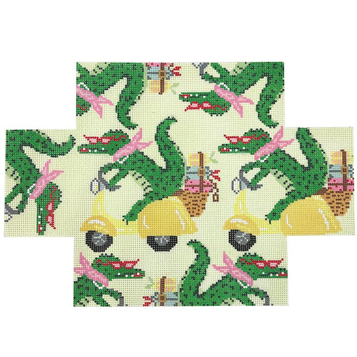 Vespa Crocodile Brick Cover Painted Canvas KCN Designers - 1