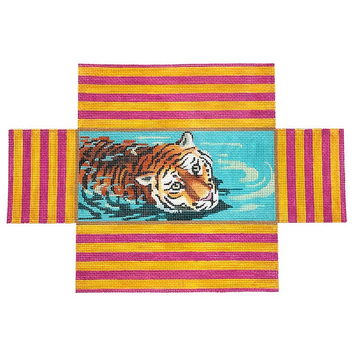 Wading Tiger Brick Cover Painted Canvas Colors of Praise - 1