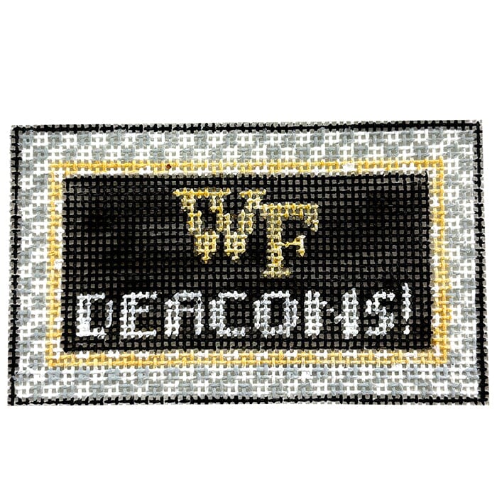 Wake Forest Deacons! Tiny Teams Painted Canvas Kathy Schenkel Designs - 1