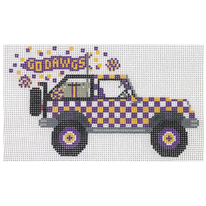 Washington Jeep Painted Canvas Wipstitch Needleworks