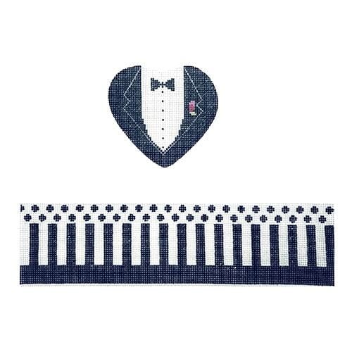 Wed Groom hinged box with hardware Painted Canvas Funda Scully - 1
