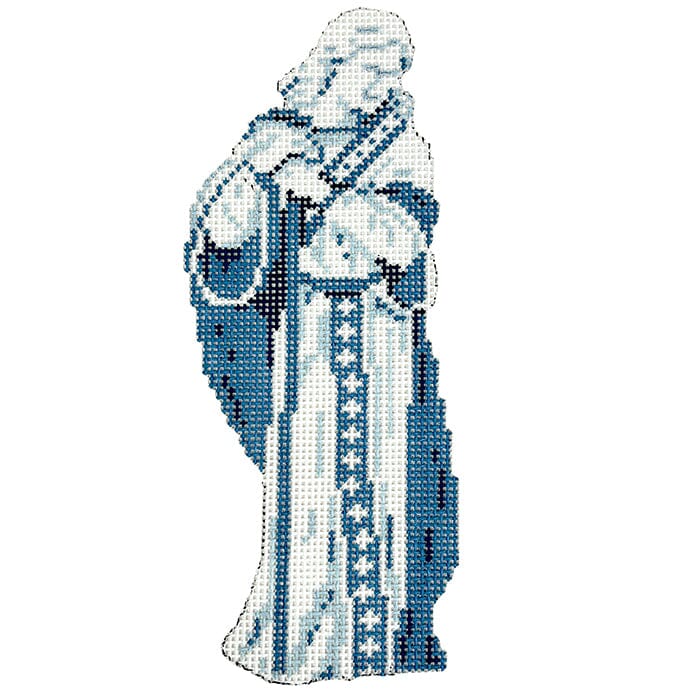 Wedgewood Nativity Joseph Painted Canvas The Gingham Stitchery - 1