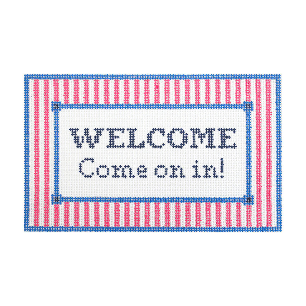 Welcome, Come On In! Painted Canvas Frances Mary Needlepoint - 1