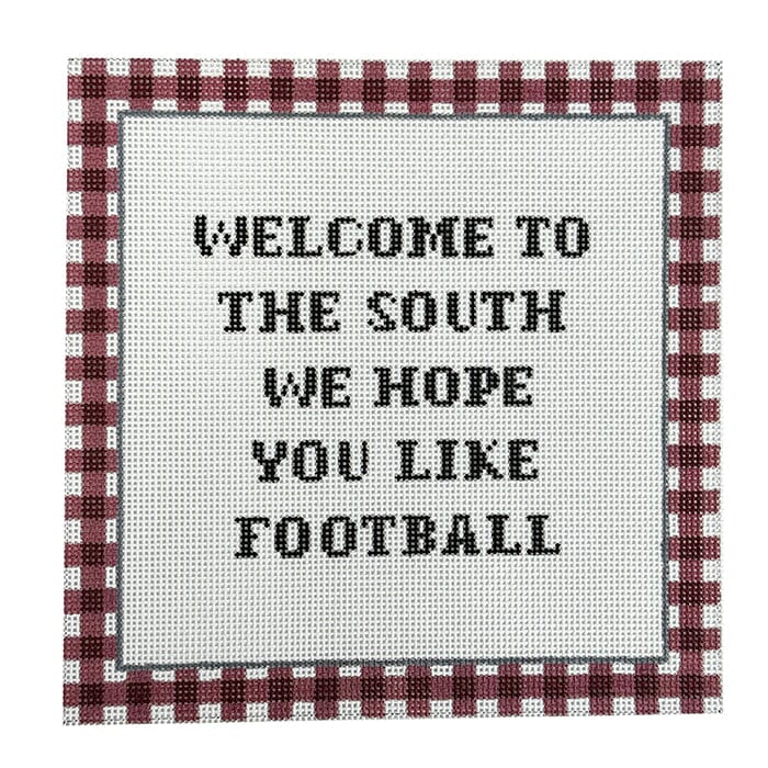 Welcome to the South Red Painted Canvas Eva Howard - 1