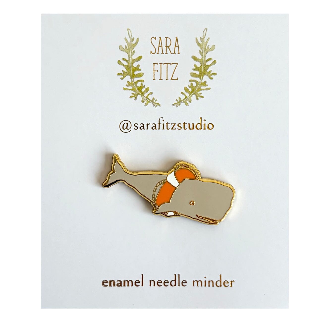 Whale Needle Minder Accessories Sara Fitz Studio - 1