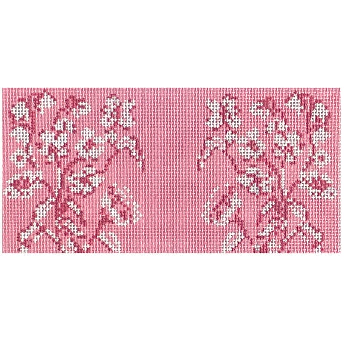 Whimsy Pink Floral Clutch Insert Painted Canvas Rachel Barri Designs - 1
