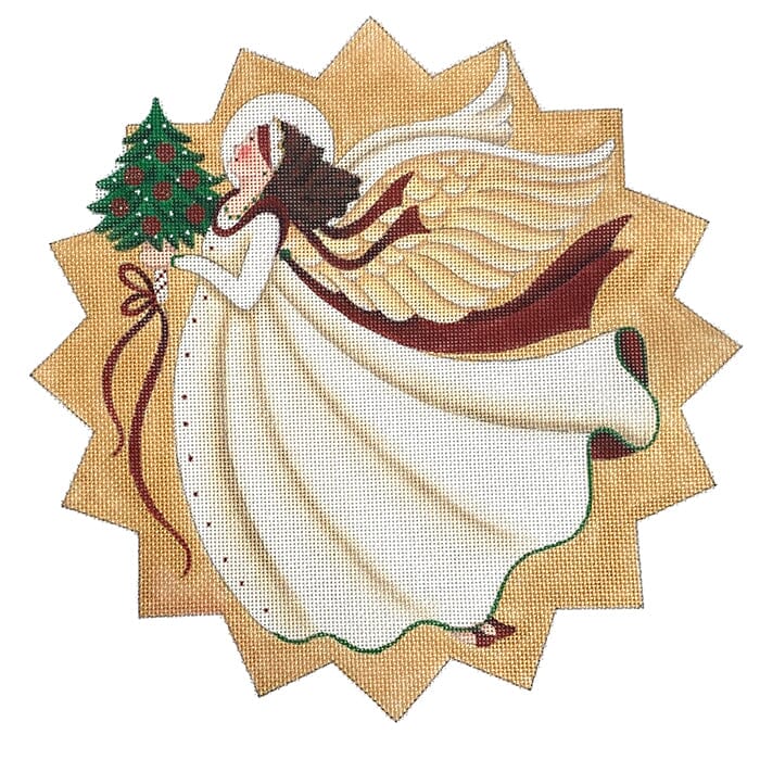 White Angel Star Tree Topper Painted Canvas Melissa Shirley Designs