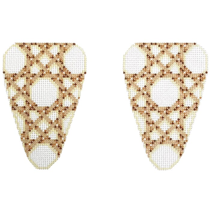 Wicker Caning Pattern Scissor Case Printed Canvas Two Sisters Needlepoint