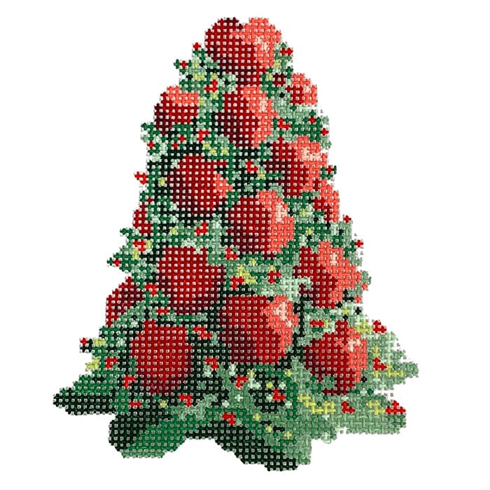 Williamsburg Apple Pyramid Painted Canvas Wipstitch Needleworks - 1