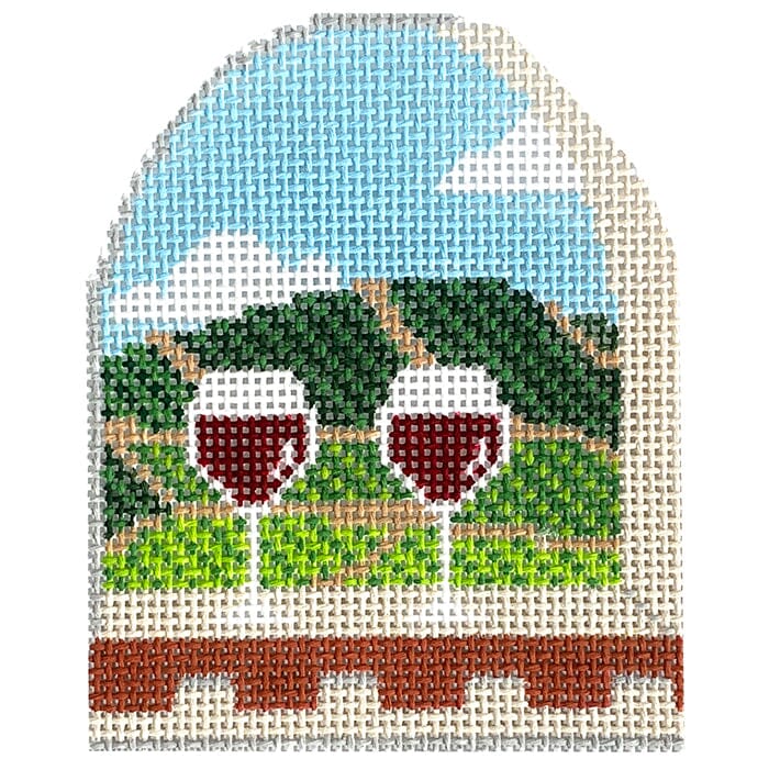 Wine Time Painted Canvas Audrey Wu Designs