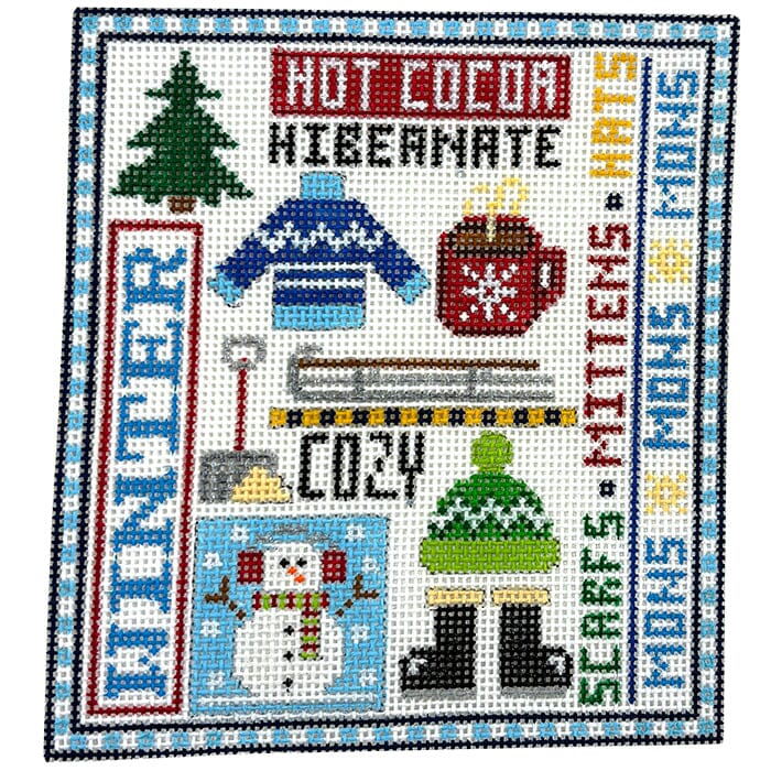 Winter Sampler Teenie Painted Canvas The Meredith Collection - 1