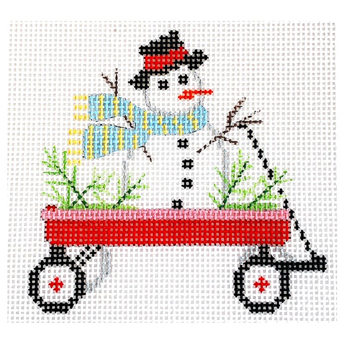 Winter Wagon Painted Canvas Vallerie Needlepoint Gallery - 1