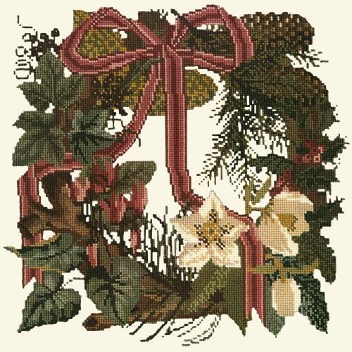 Winter Wreath Needlepoint Kit Kits Elizabeth Bradley Design Winter White