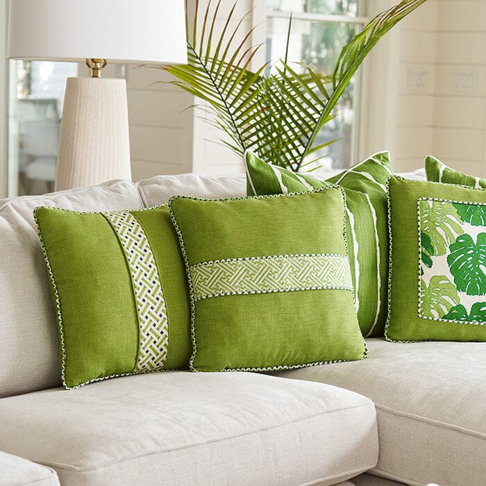 Woven Band Green Printed Canvas Two Sisters Needlepoint