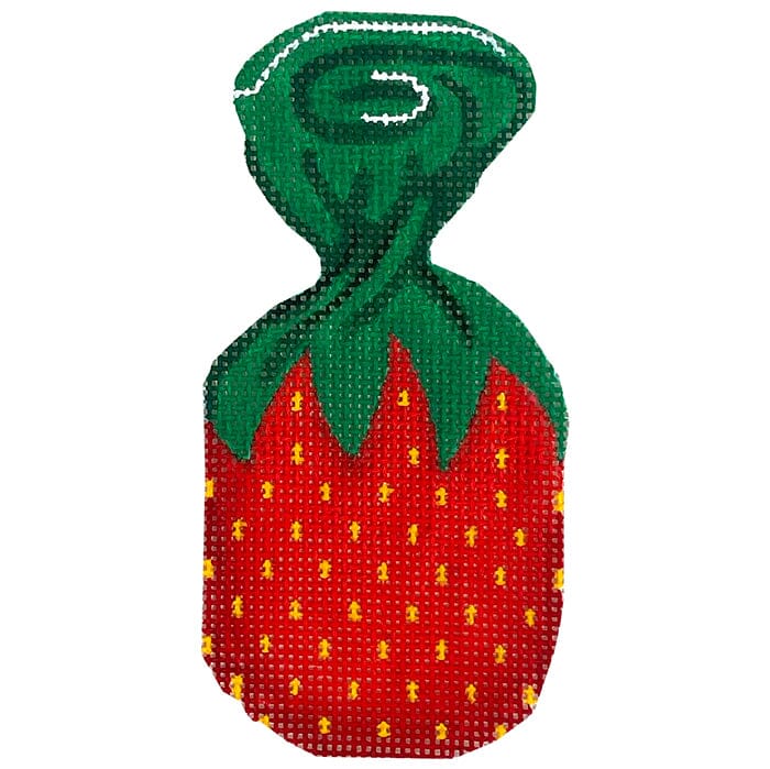 Wrapped Strawberry Candy Painted Canvas Kate Dickerson Needlepoint Collections