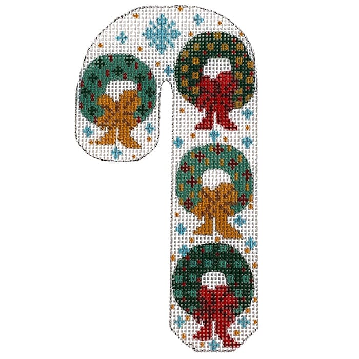 Wreaths Candy Cane Painted Canvas Danji Designs - 1