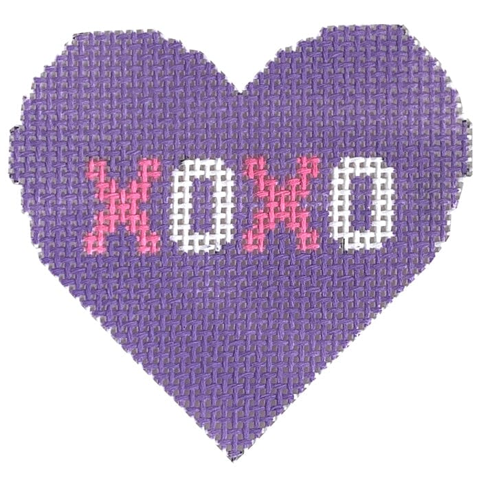 XOXO on Purple Heart Needlepoint.Com - 1