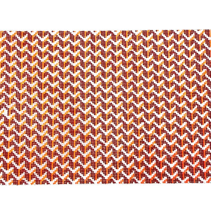 Y Clutch Orange Painted Canvas Anne Fisher Needlepoint LLC - 1