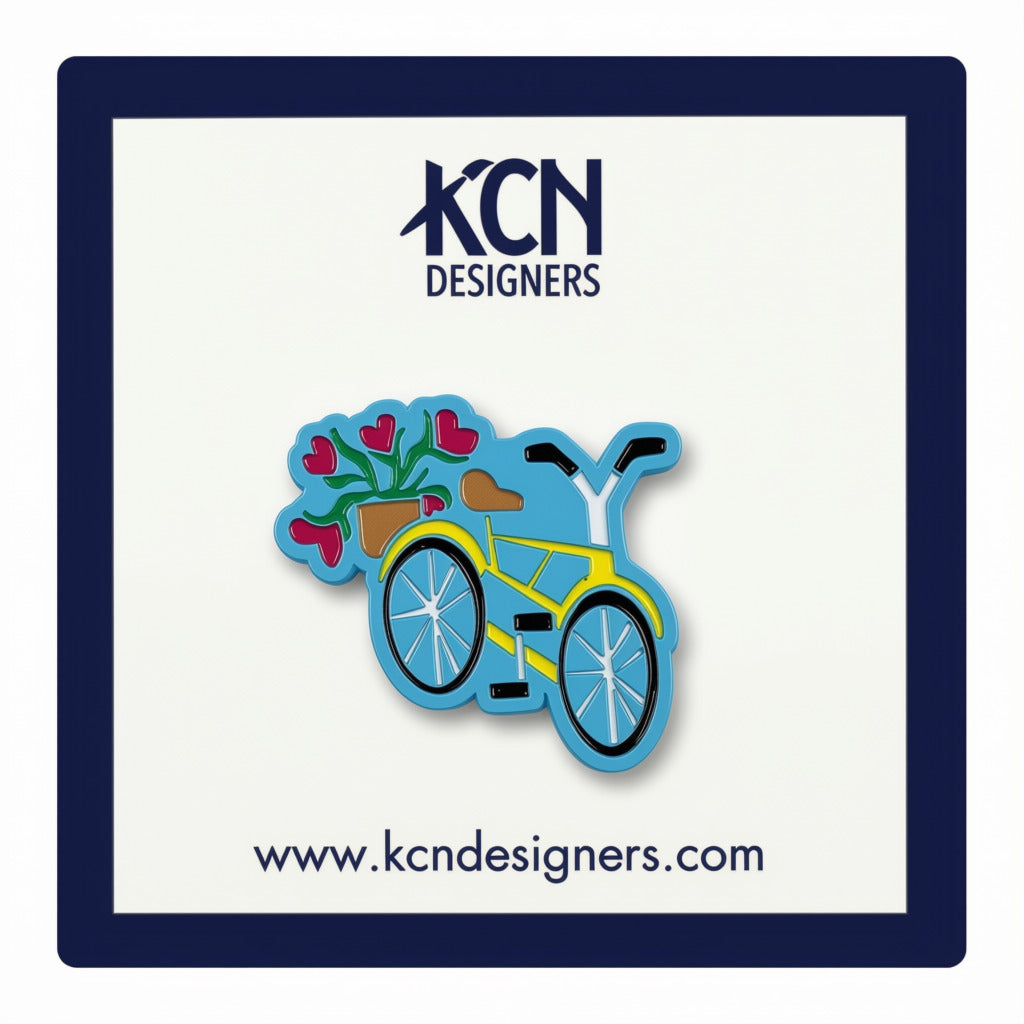 Yellow Bicycle Needle Minder - 1