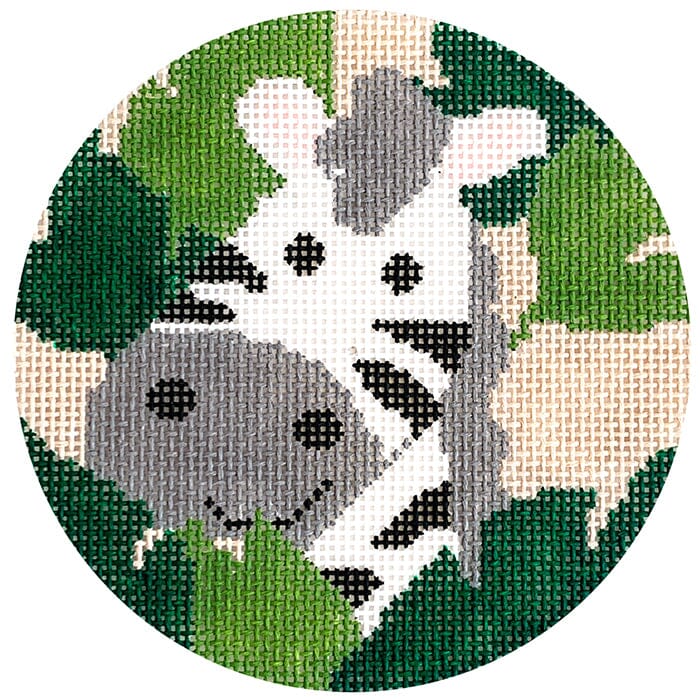 Zebra Ornament Painted Canvas Laura Love Designs - 1