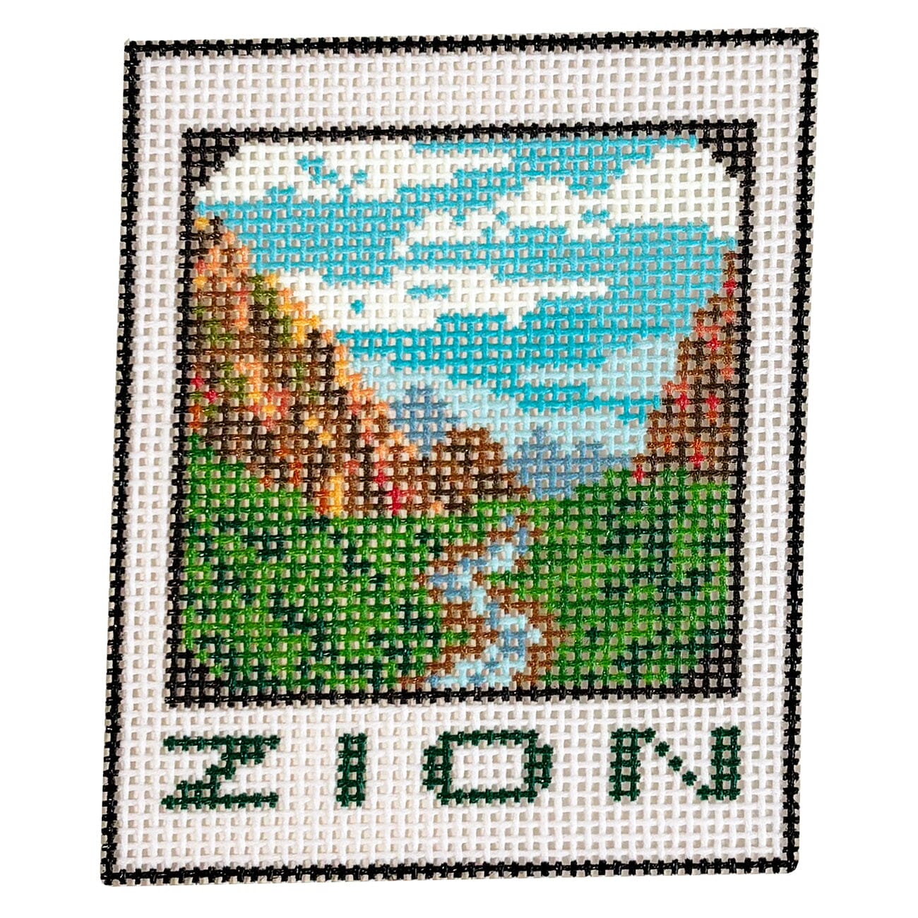 Zion Polaroid Painted Canvas Atlantic Blue Canvas - 1