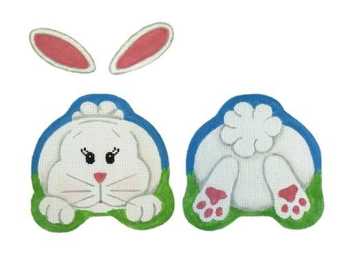 2 Sided Bunny Painted Canvas Pepperberry Designs - 1