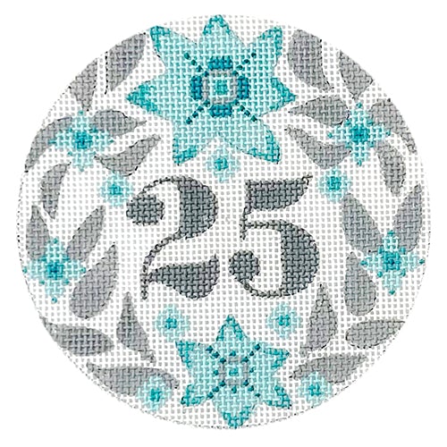 25th Anniversary Round DD Painted Canvas Danji Designs - 1