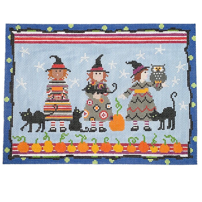 3 Witches Coven Painted Canvas Pippin - 1