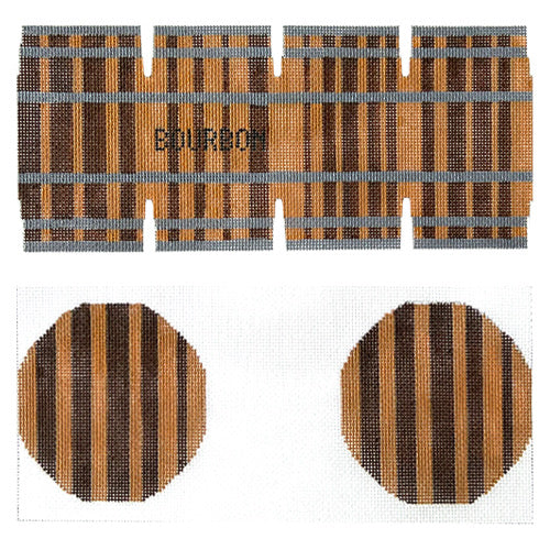 3D Bourbon Barrel Painted Canvas The Meredith Collection - 1