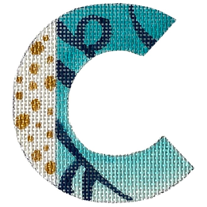 4" Letter C Painted Canvas Colors of Praise - 1