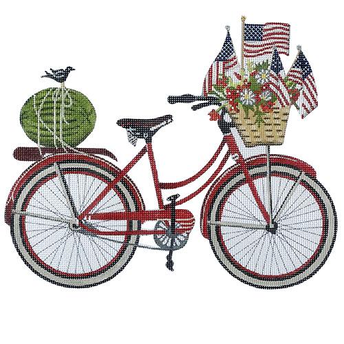 4th of July Bike Painted Canvas Melissa Shirley Designs - 1