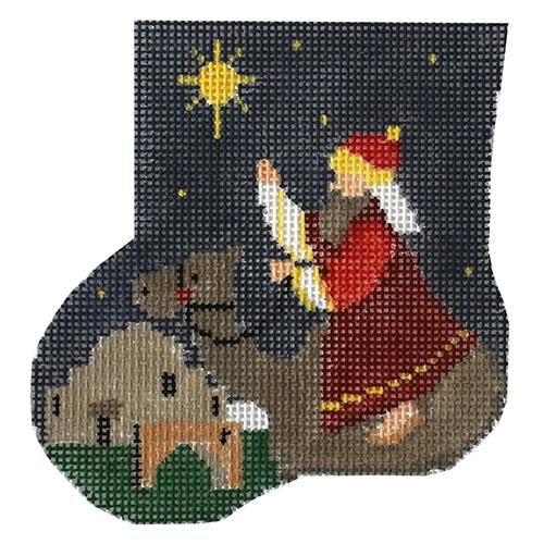 A Child is Born with Camel Painted Canvas Kathy Schenkel Designs - 1
