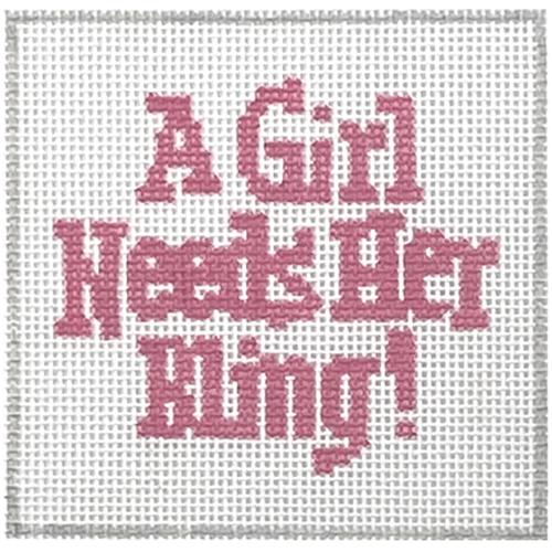 A Girl Needs her Bling Painted Canvas The Meredith Collection - 1