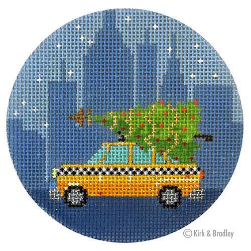 A New York Holiday Taxi Painted Canvas Kirk & Bradley - 1